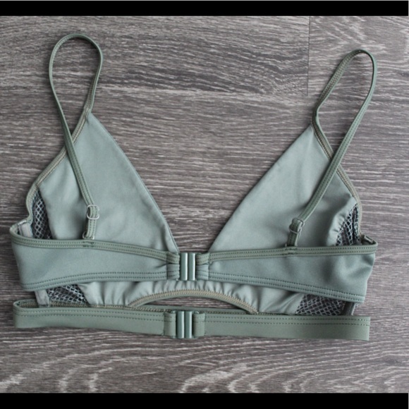High-waisted mesh olive bikini - Picture 3 of 5